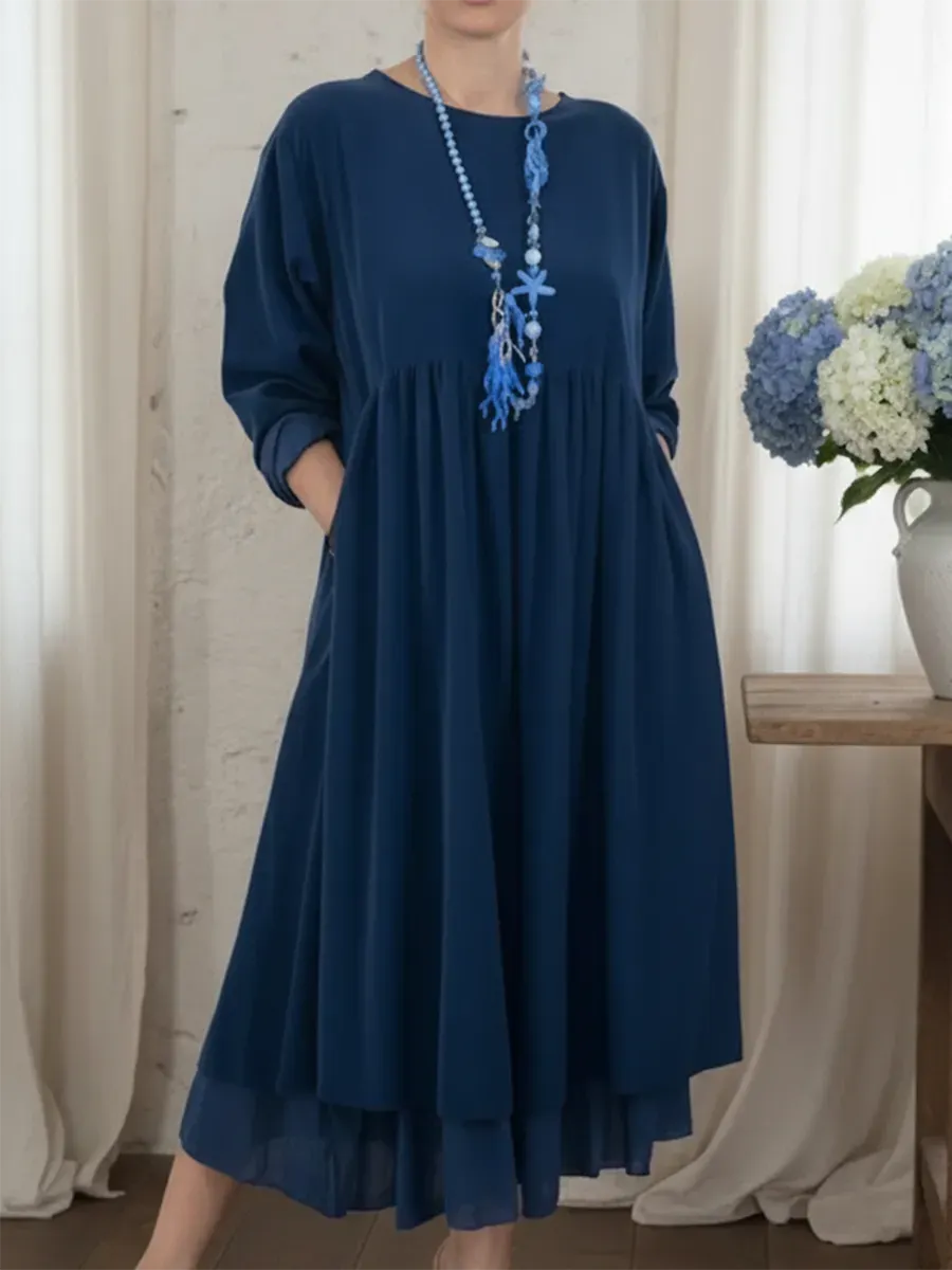 Agatha - Soft-Touch Midi A-Line Dress