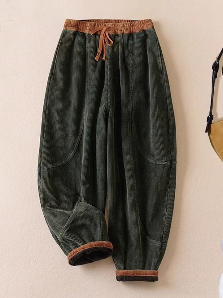 Basma - Relaxed Drawstring Corduroy Trousers