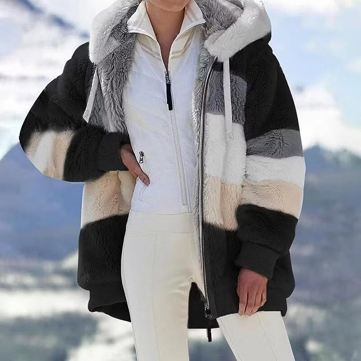 Ruelle - Plush Oversized Hooded Teddy Coat