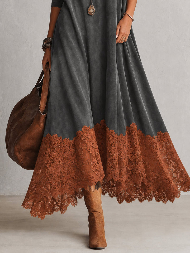 Pamina - Lace-Panel A-Line Dress