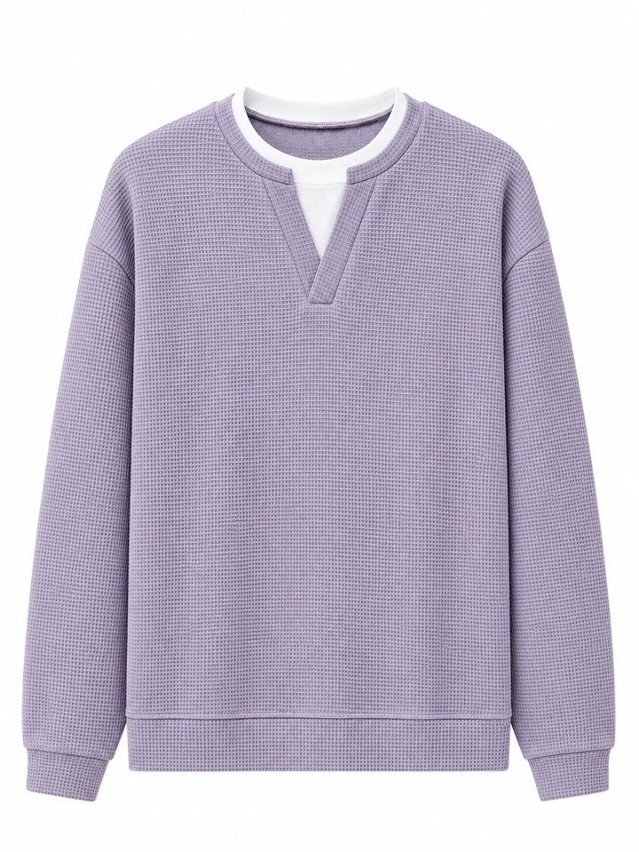 Oswald - Textured Waffle Long Sleeve Tee