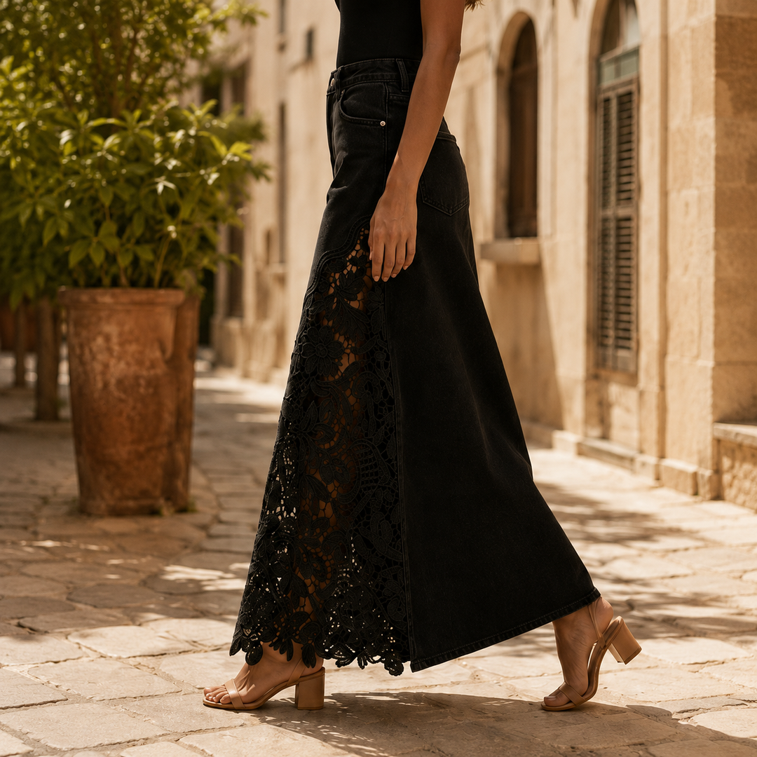 Faelyn - Elegant High-Waisted Maxi Skirt