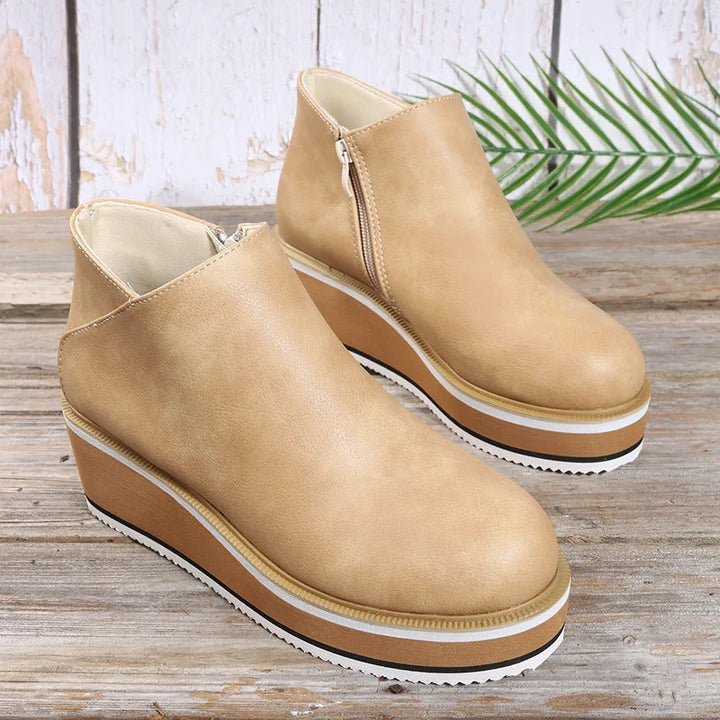 Clotilde - Soft-Touch Wedge Ankle Boots