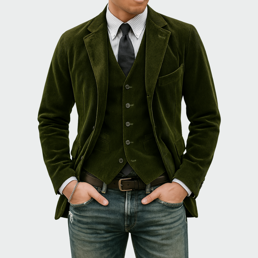 Dovian - Tailored Blazer & Waistcoat Set