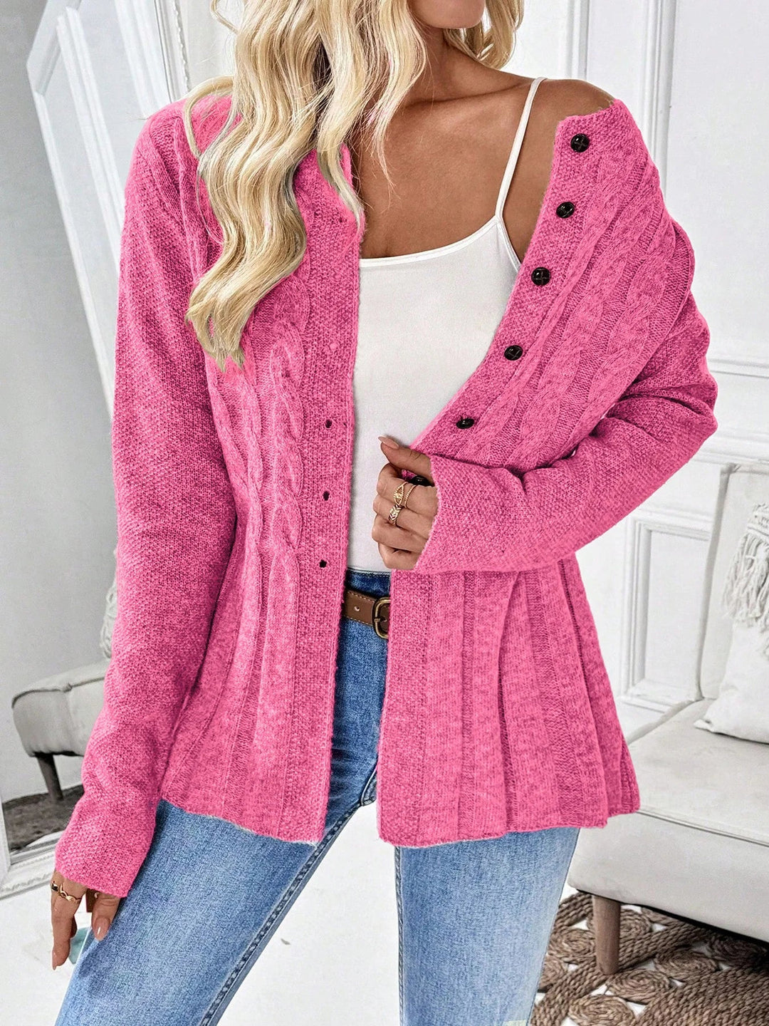 Zarela - Premium Open-Knit Cardigan