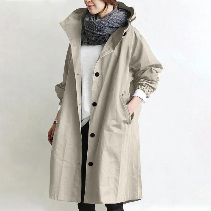 Yelina - Longline Hooded Trench Coat