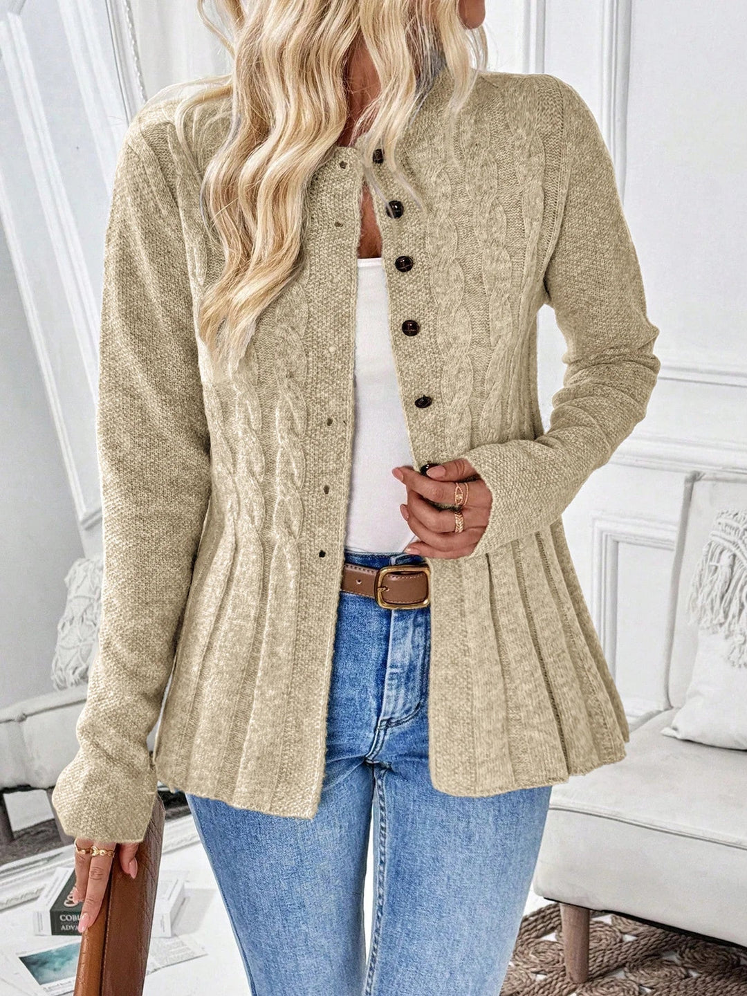 Zarela - Premium Open-Knit Cardigan
