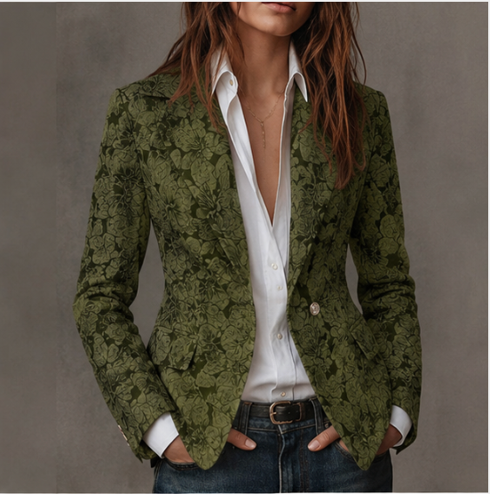 Rhoswen - Tailored Jacquard Blazer