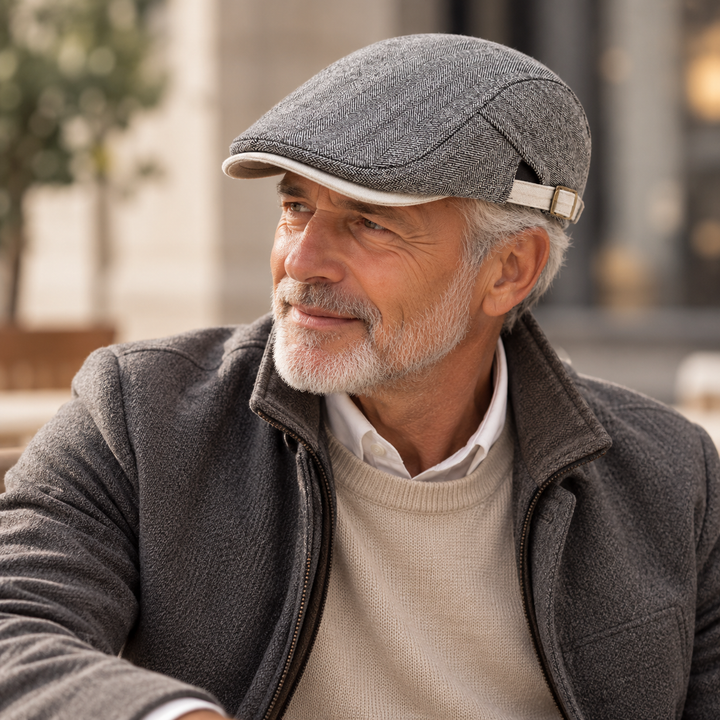 Linus - Textured Flat Cap