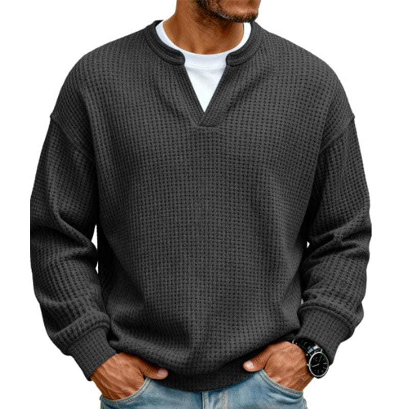 Arwel - Textured Waffle-Knit Jumper