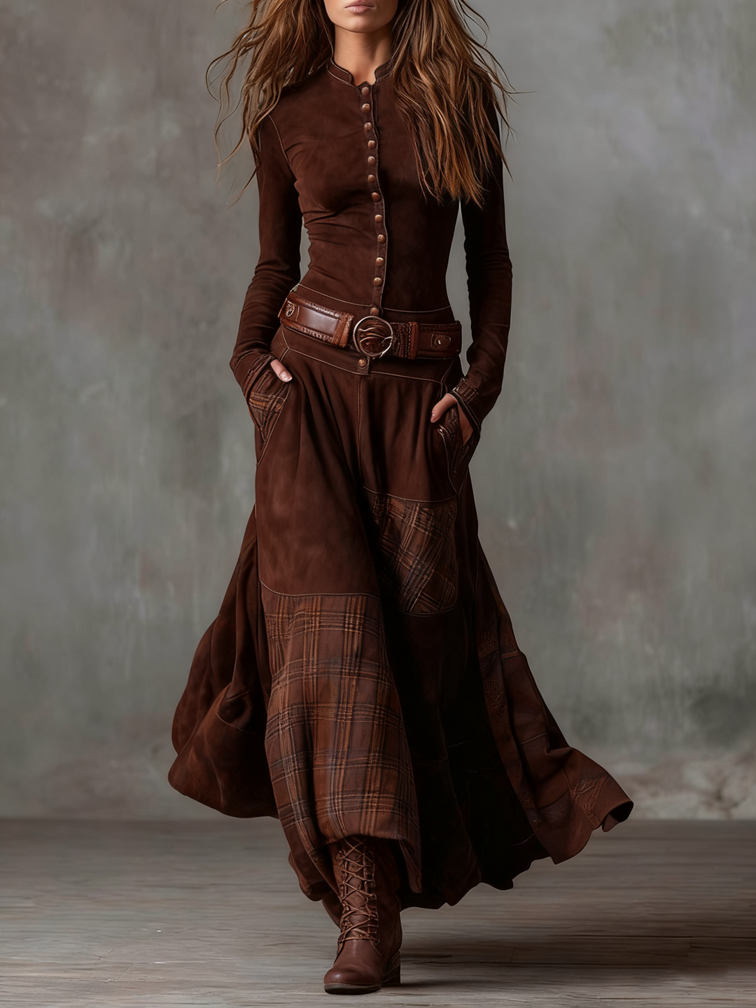 Feline - Soft-Touch Patchwork Dress