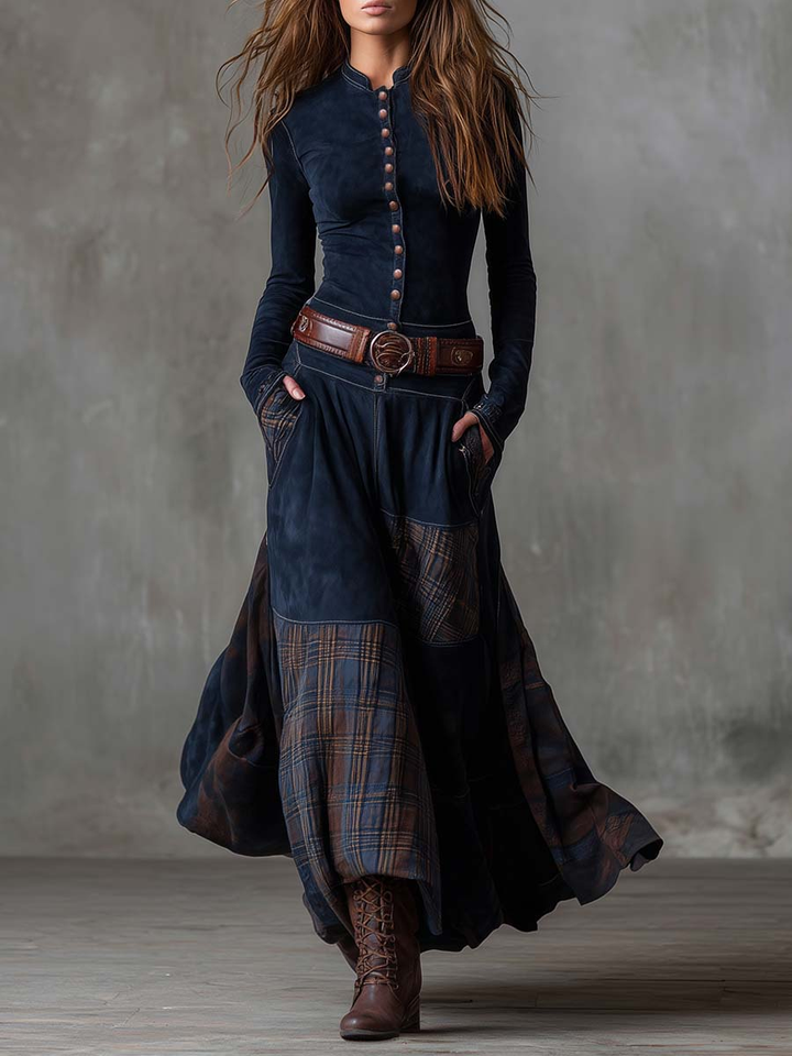 Feline - Soft-Touch Patchwork Dress