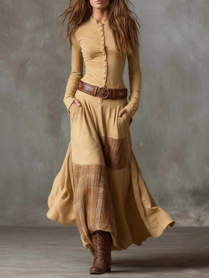 Feline - Soft-Touch Patchwork Dress