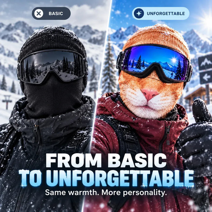 Hadren - Soft-Touch Animal Face Ski Mask