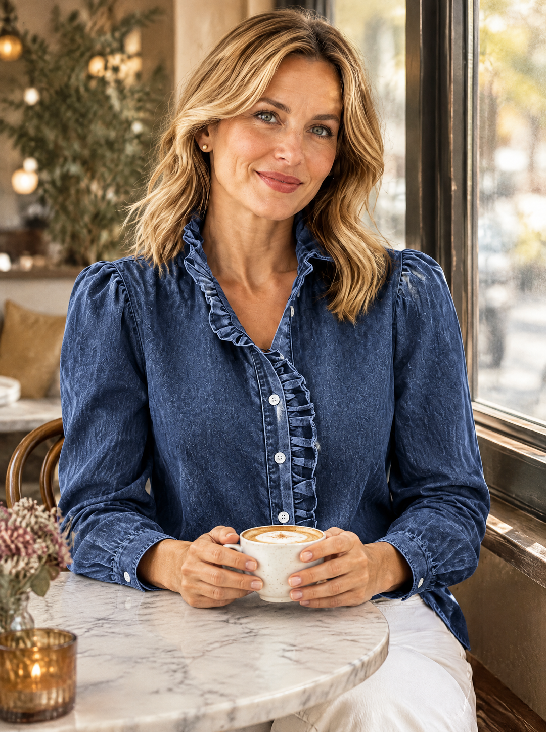 Brinna - Soft-Touch Ruffle Blouse