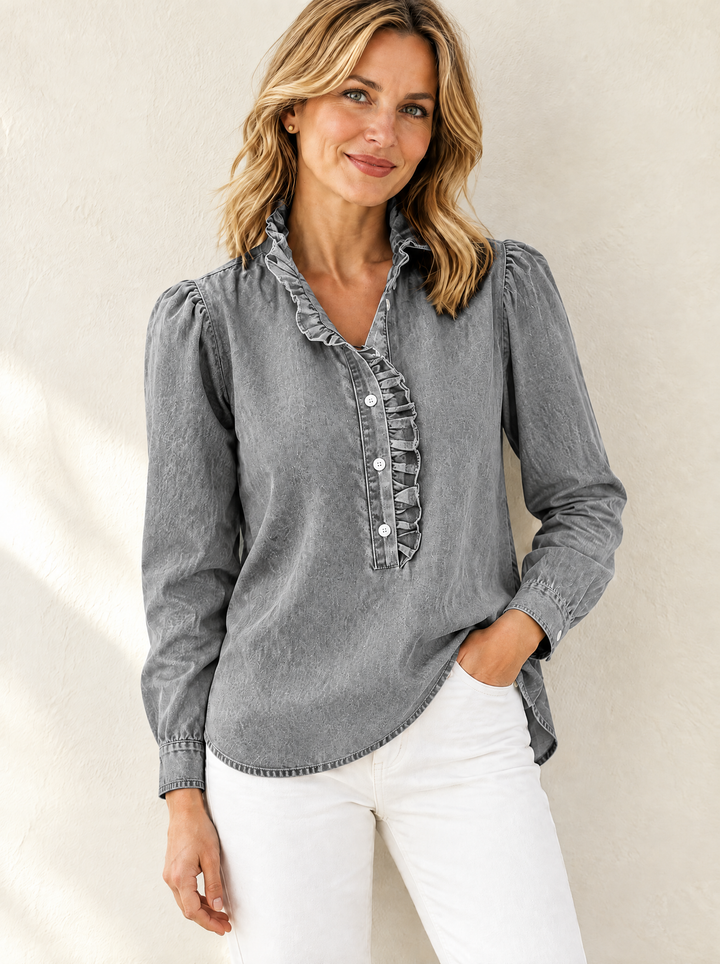 Brinna - Soft-Touch Ruffle Blouse