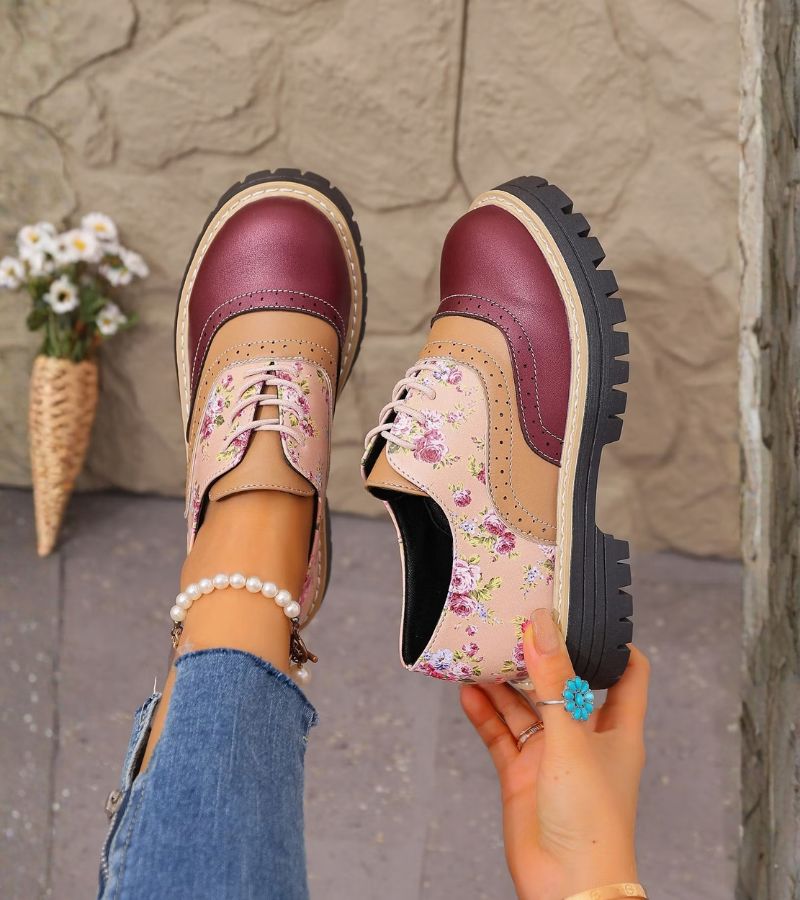 Dagna - Premium Floral Oxford Shoes