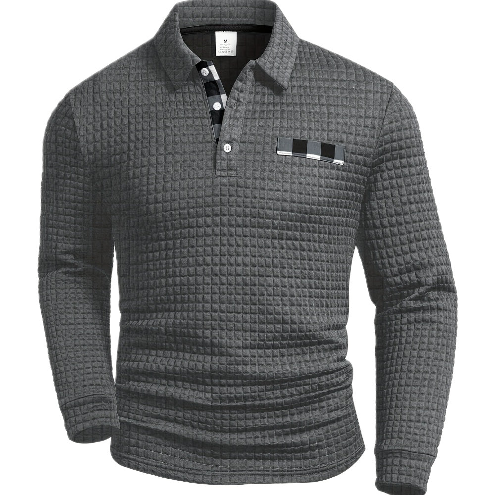 Eurig - Textured Long-Sleeve Checked Shirt
