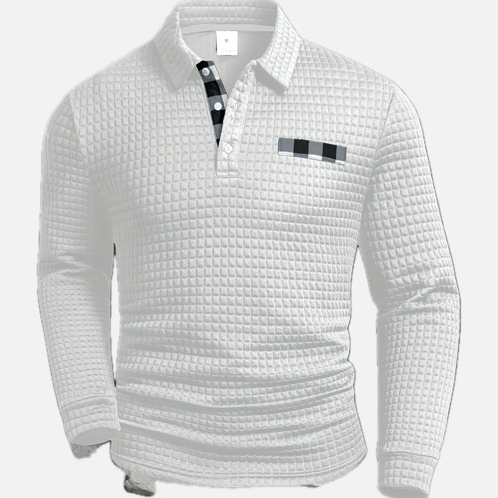 Eurig - Textured Long-Sleeve Checked Shirt