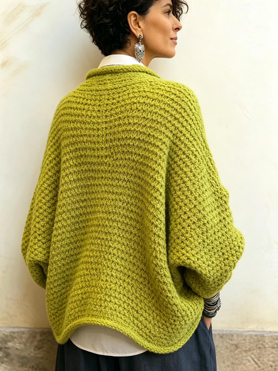Orelle - Textured V-Neck Sweater
